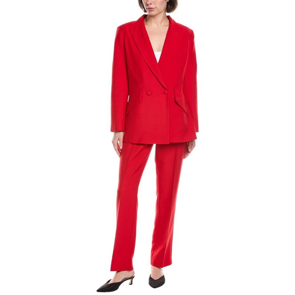 Pascale La Mode Womens  2Pc Suit, Red